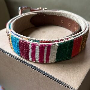 Leather and textile belt